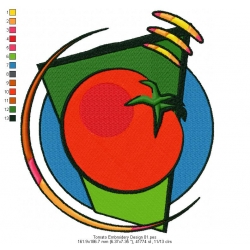Tomato Embroidery Design 01